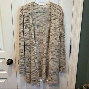 Knox Rose Cream Mix Lightweight Open-Front Sz M Cardigan Great condition